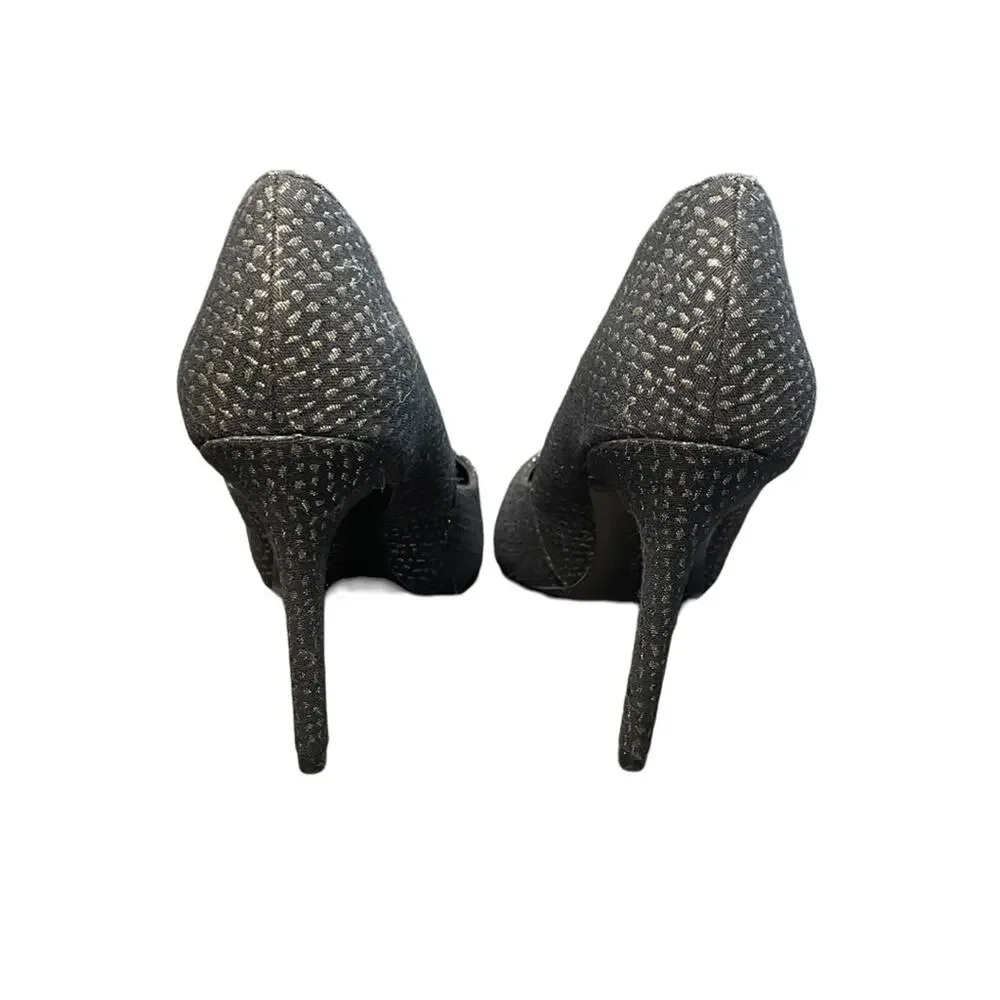 Charles David Pumps Metallic‎ Black and Gold Pointed Toe Stiletto Heel Size 8